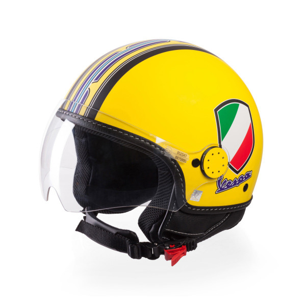 Jet Helm  Vespa  V Stripes gelb Gr XS Helme Bekleidung 